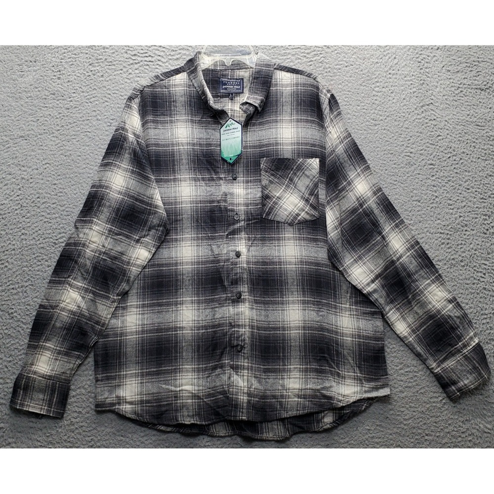 Jackson Hole‎ Flannel Shirt Mens Large Multi Plaid Ultimate Comfort Button-Down
